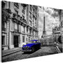 Voir la diapositive 1 : Paris Prix Tableau Imprimé  Car in Paris Blue Wide