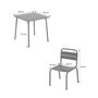 Voir la diapositive 2 : SWEEEK Salon de jardin enfant table et chaises métal Anna - 2 places, 48x48cm