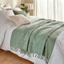 Voir la diapositive 4 : ATMOSPHERA Jeté de Lit  Anjali  160x220cm Vert Céladon