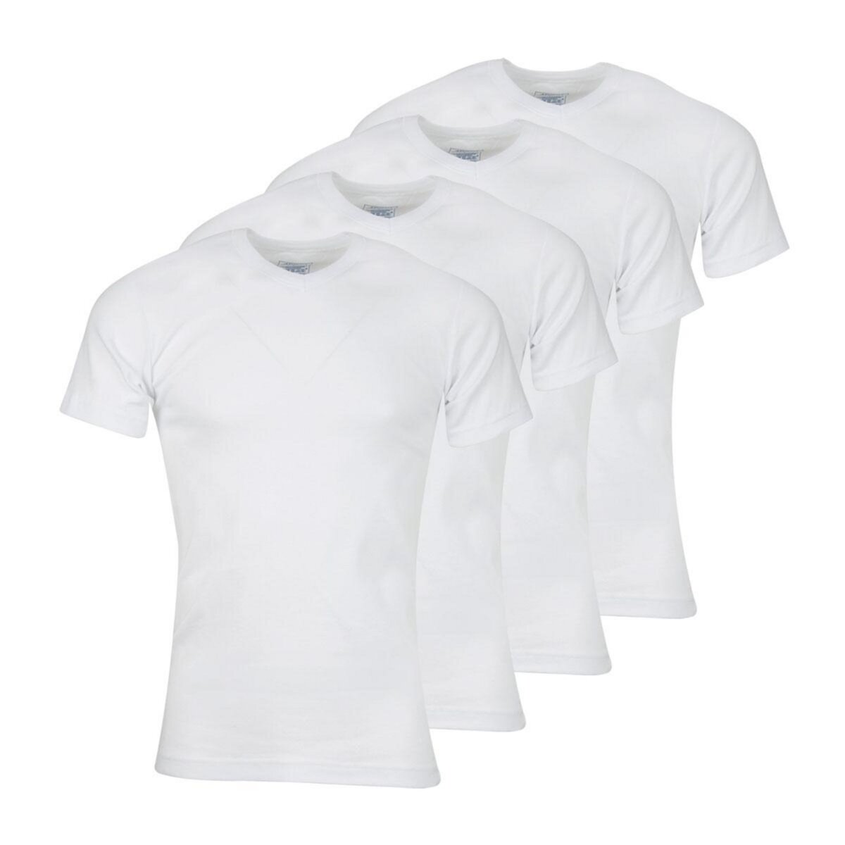 Athena Lot de 4 Tee shirts col V homme Coton Bio pas cher Auchan.fr