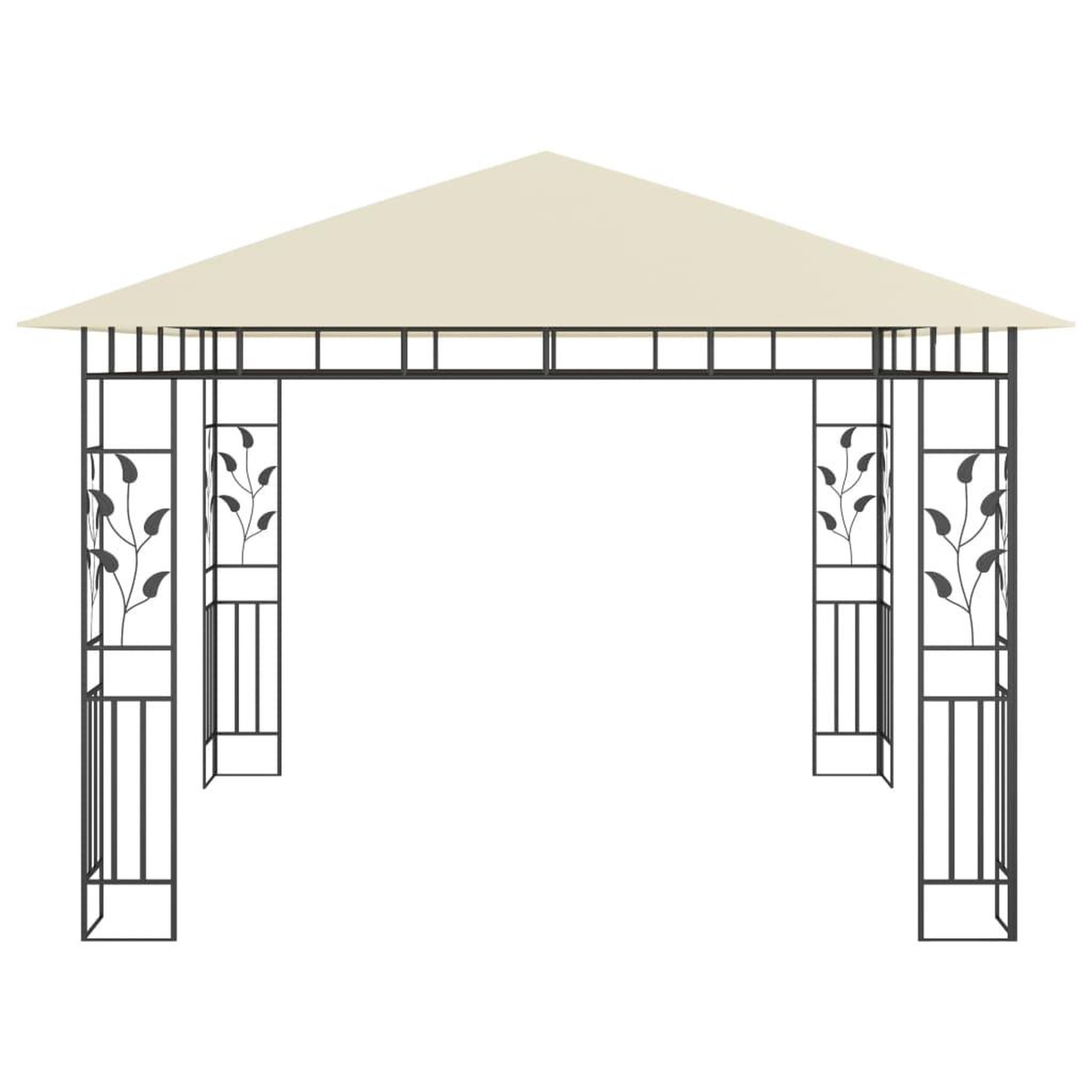 Voir la diapositive 3 : VIDAXL Belvedere avec moustiquaire 3x3x2,73 m Creme 180 g/m^2