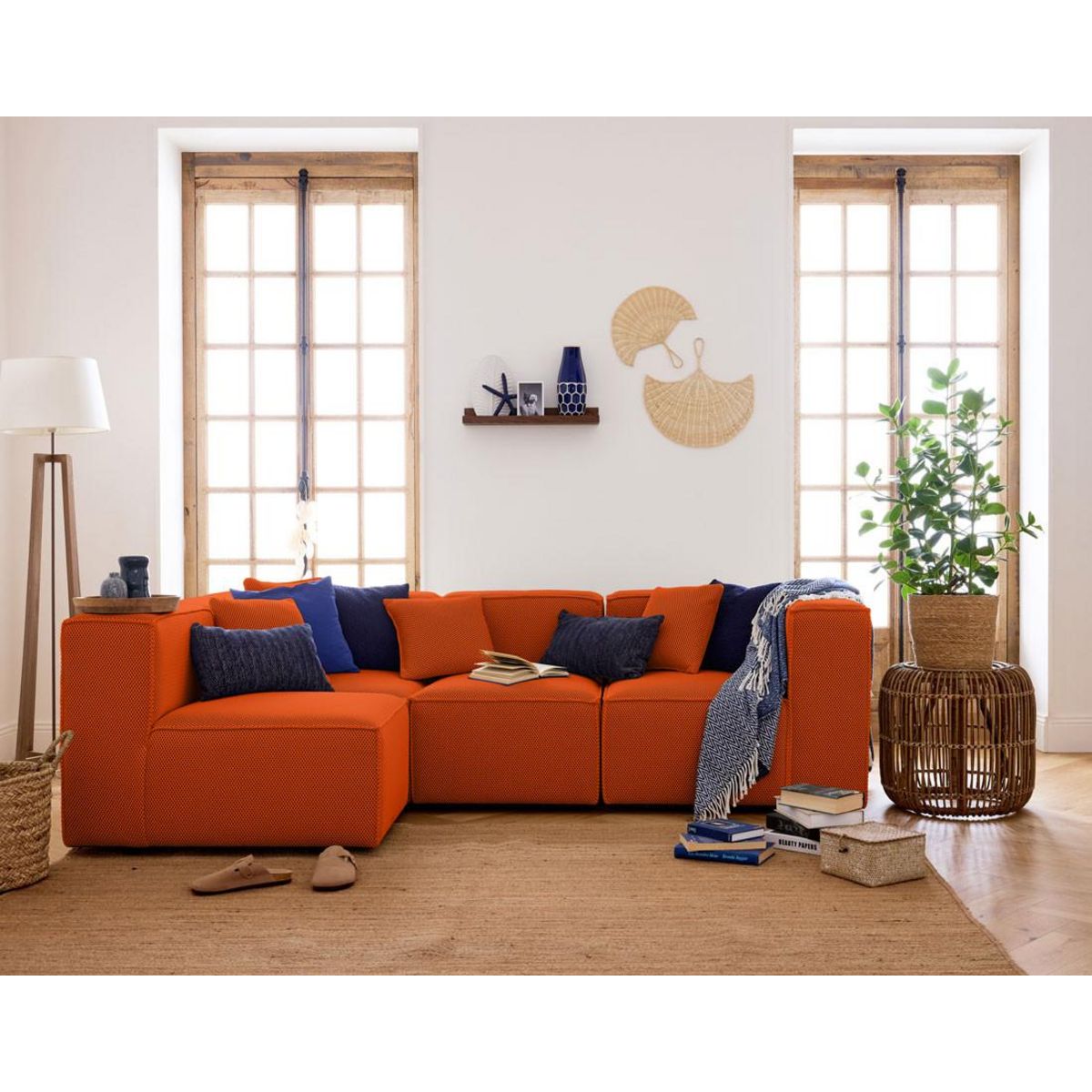 LISA DESIGN Arty - module d'assise droit - en tissu mailles 3d