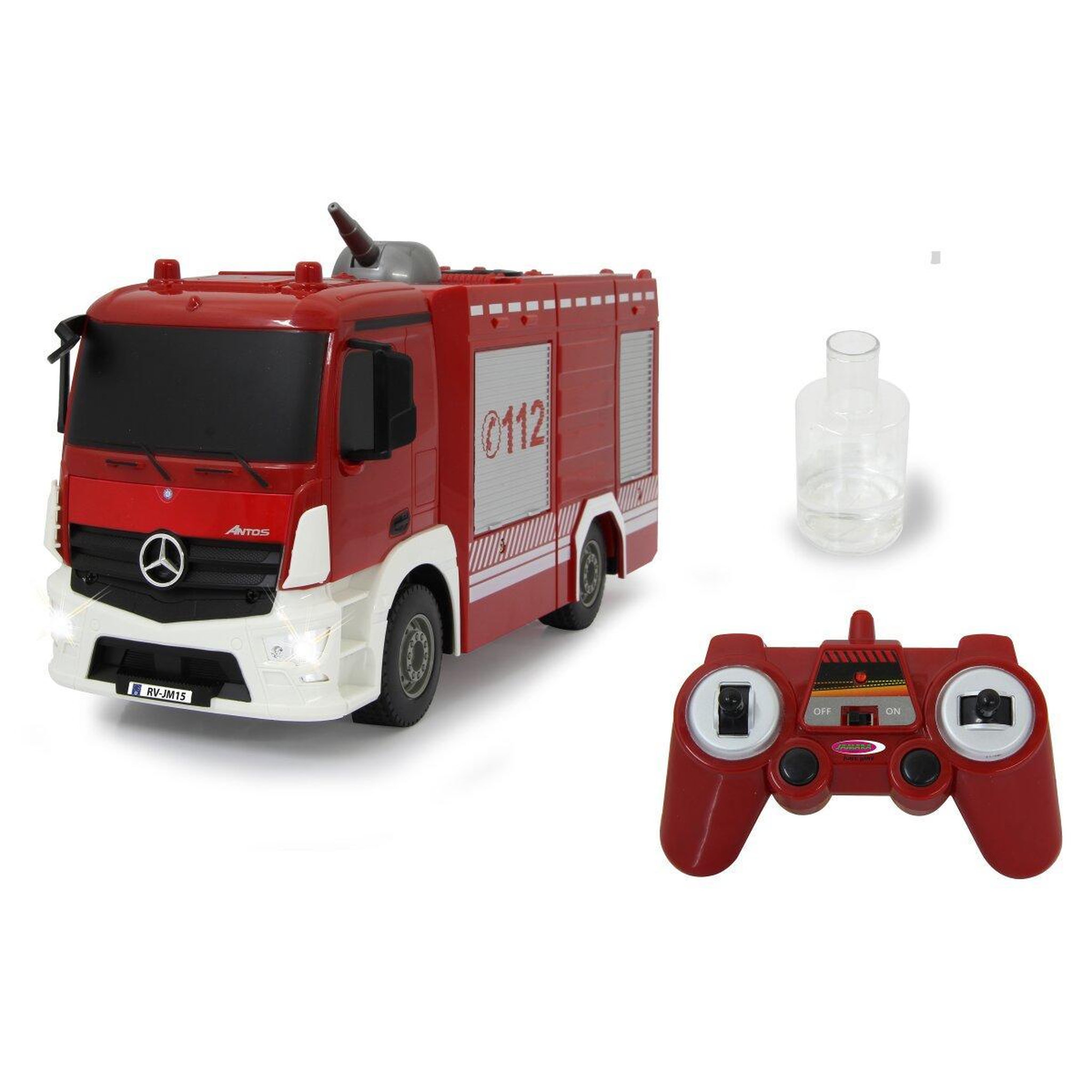Voir la diapositive 3 : Jamara Camion pompier Mercedes Antos 1:26 fonction spray