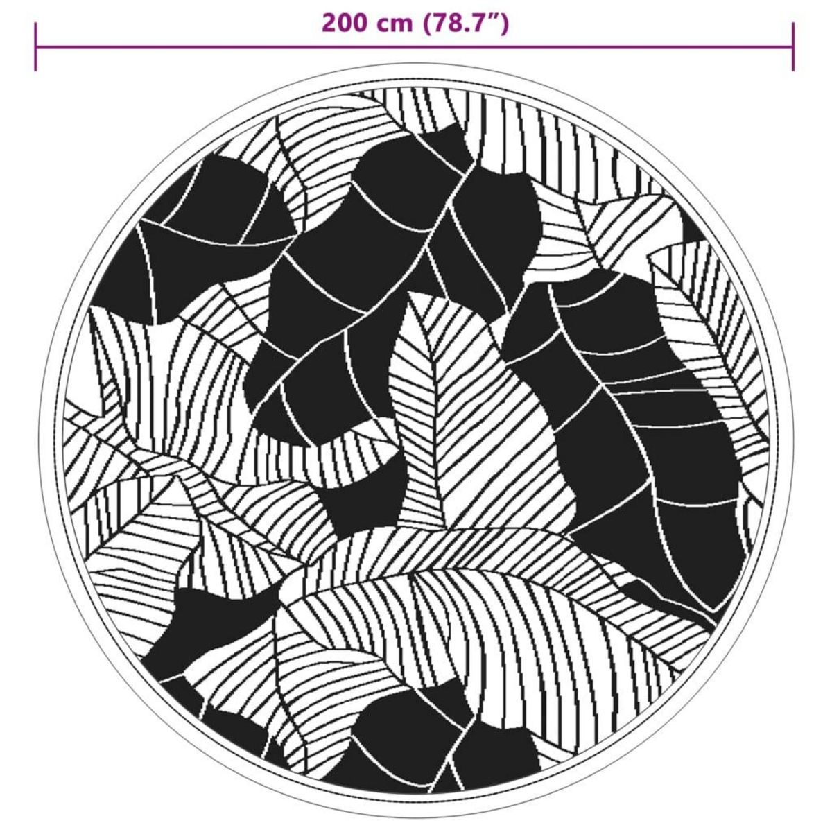 VIDAXL Tapis d'exterieur ARAKIL vert Ø200 cm PP