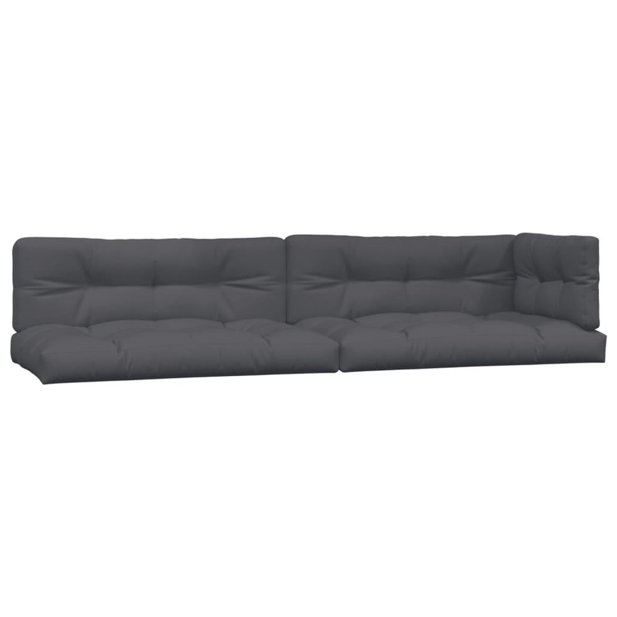 Voir la diapositive 2 : VIDAXL Coussins de palette lot de 5 anthracite tissu