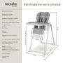 Voir la diapositive 6 : tectake Chaise haute dès les premiers mois, pliable blanc