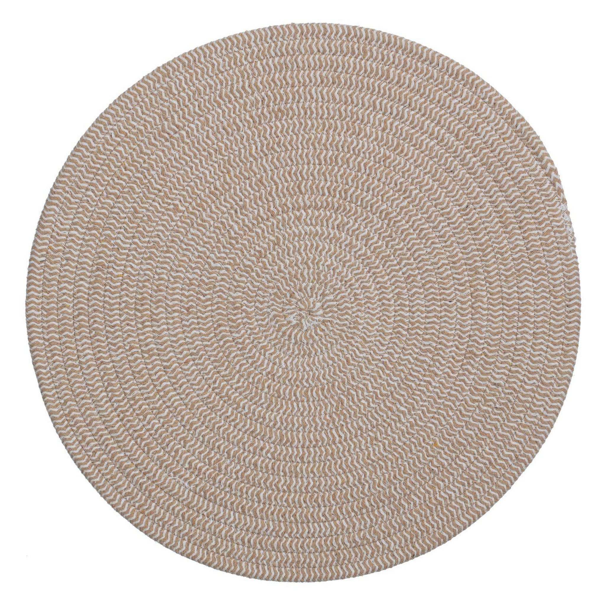 Voir la diapositive 3 : TOILINUX Lot de 6 sets de table rond en coton Alana