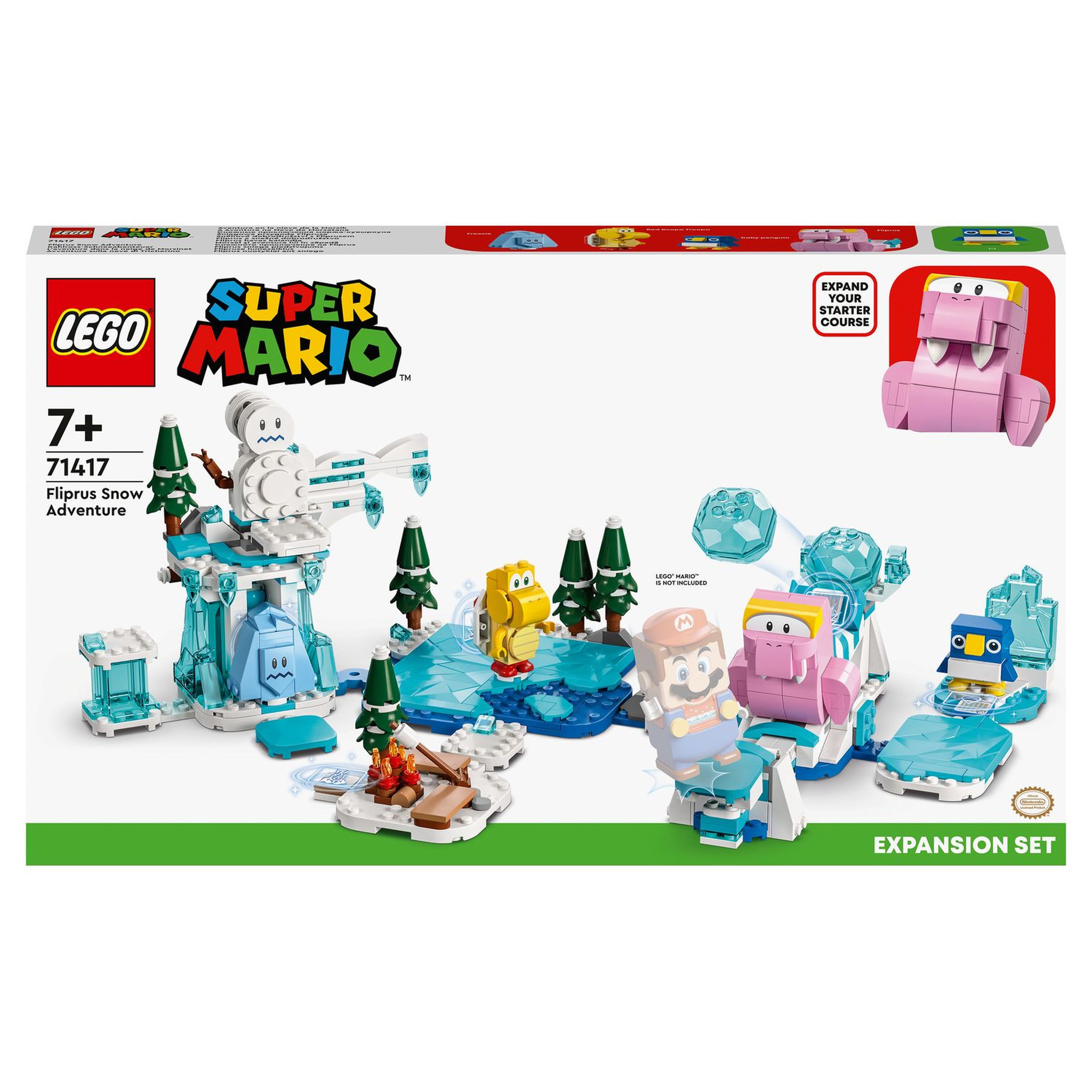 LEGO Super Mario 71417 Ensemble extension L'aventure dans la neige de Morsinet? Jouet pour Enfants à Combiner avec Pack de Démarrage, et Figurines Congélo