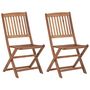 Voir la diapositive 3 : VIDAXL Chaises pliables de jardin lot de 2 avec coussins Bois d'acacia