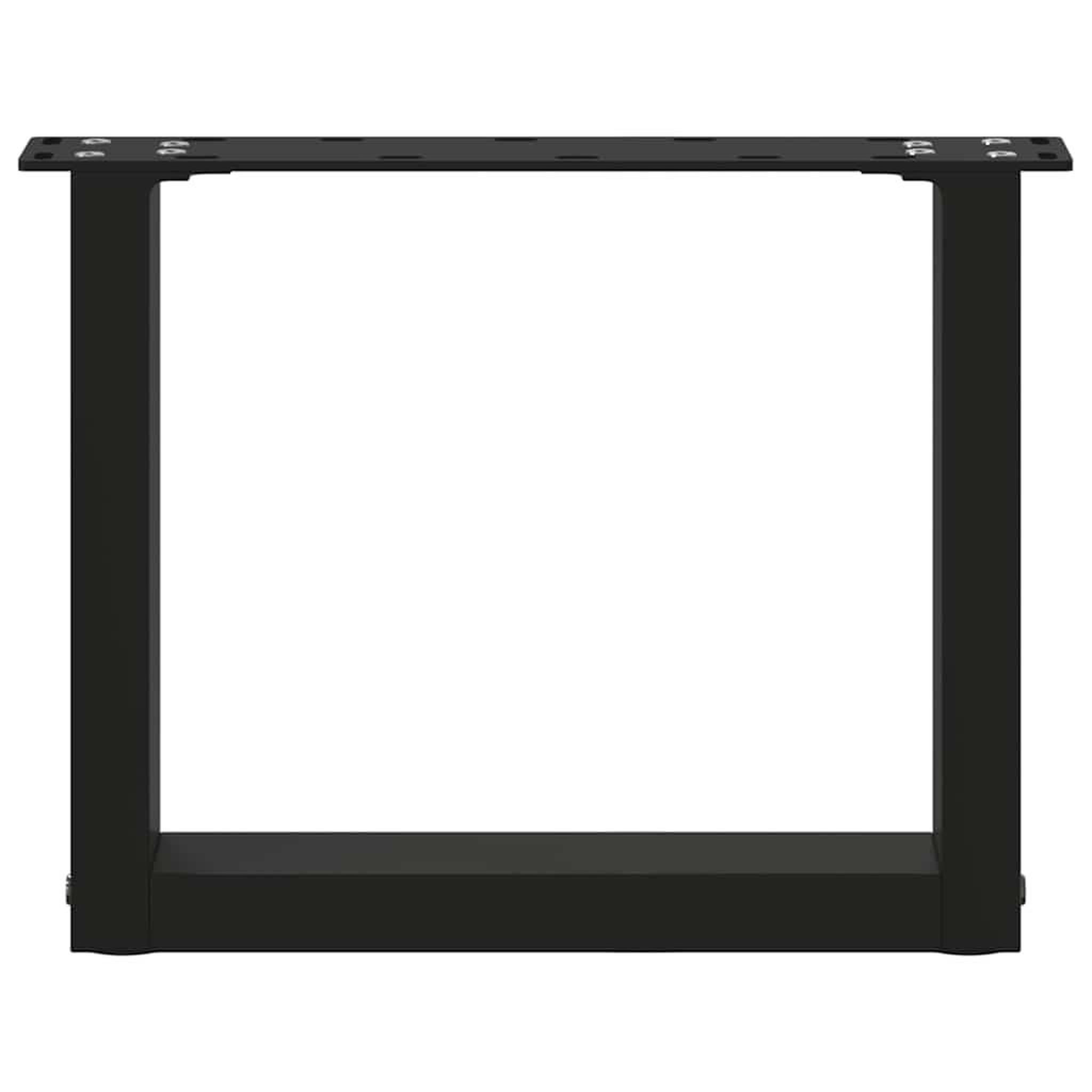 Voir la diapositive 5 : VIDAXL Pieds de table basse forme de U 2 pcs noir 40x(30-31) cm acier