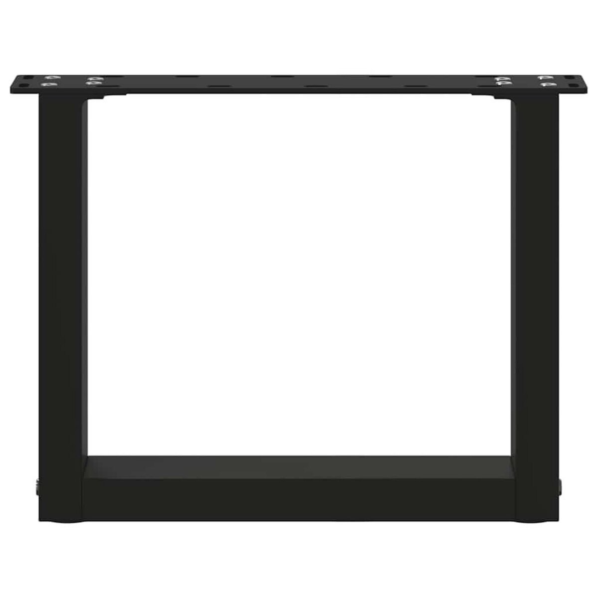 VIDAXL Pieds de table basse forme de U 2 pcs noir 40x(30-31) cm acier