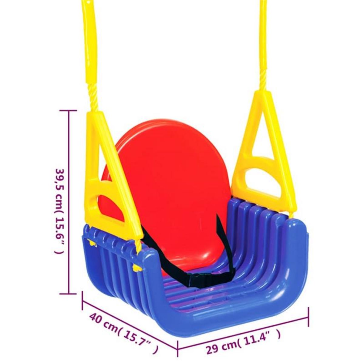 VIDAXL Siège de balançoire 3 en 1 pour enfants 29x40x39,5 cm