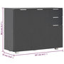 Voir la diapositive 6 : VIDAXL Buffet Noir brillant 107x35x80,5 cm