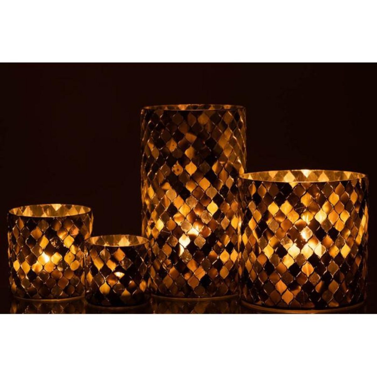 Paris Prix Photophore Déco Mosaïque  Tom  15cm Vert