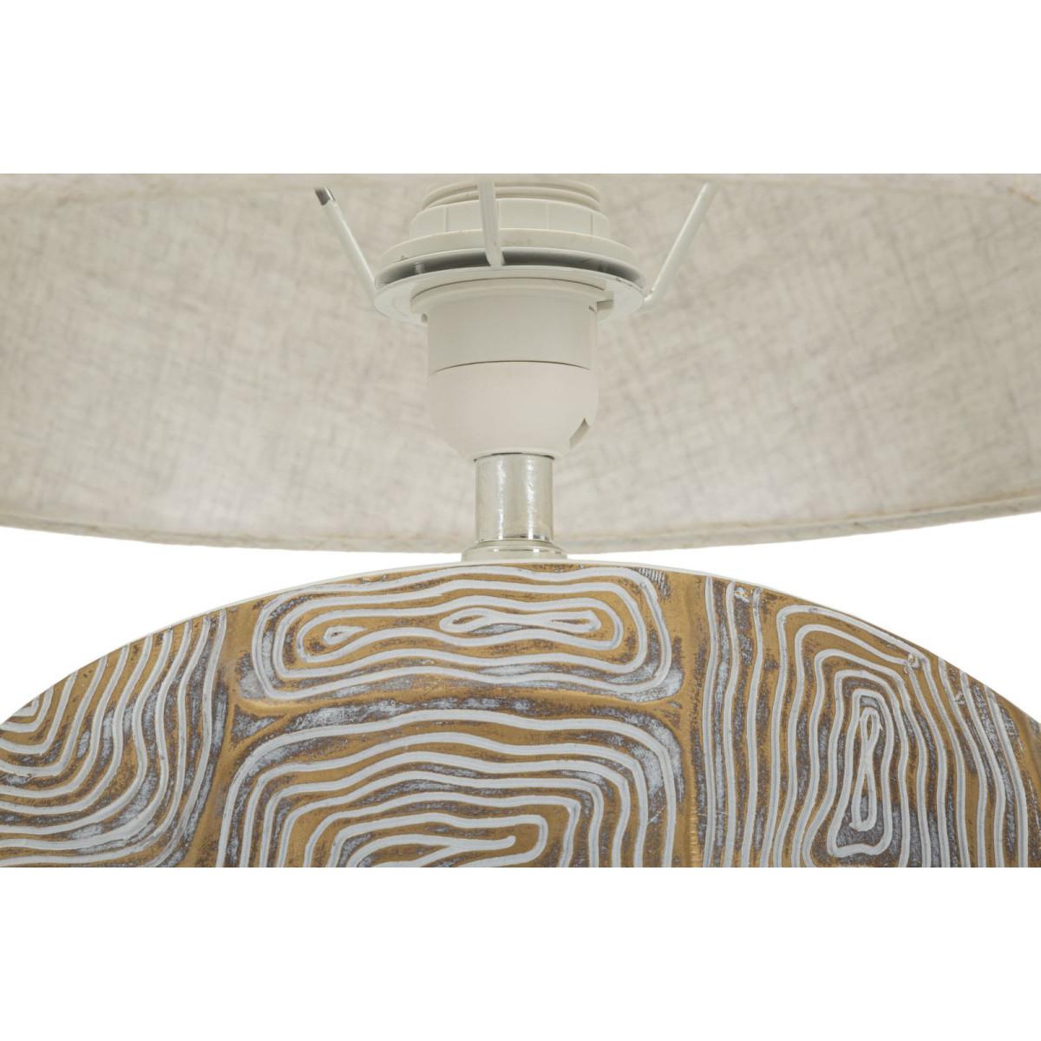 Voir la diapositive 2 : Paris Prix Lampe à poser en résine  elips  68cm or