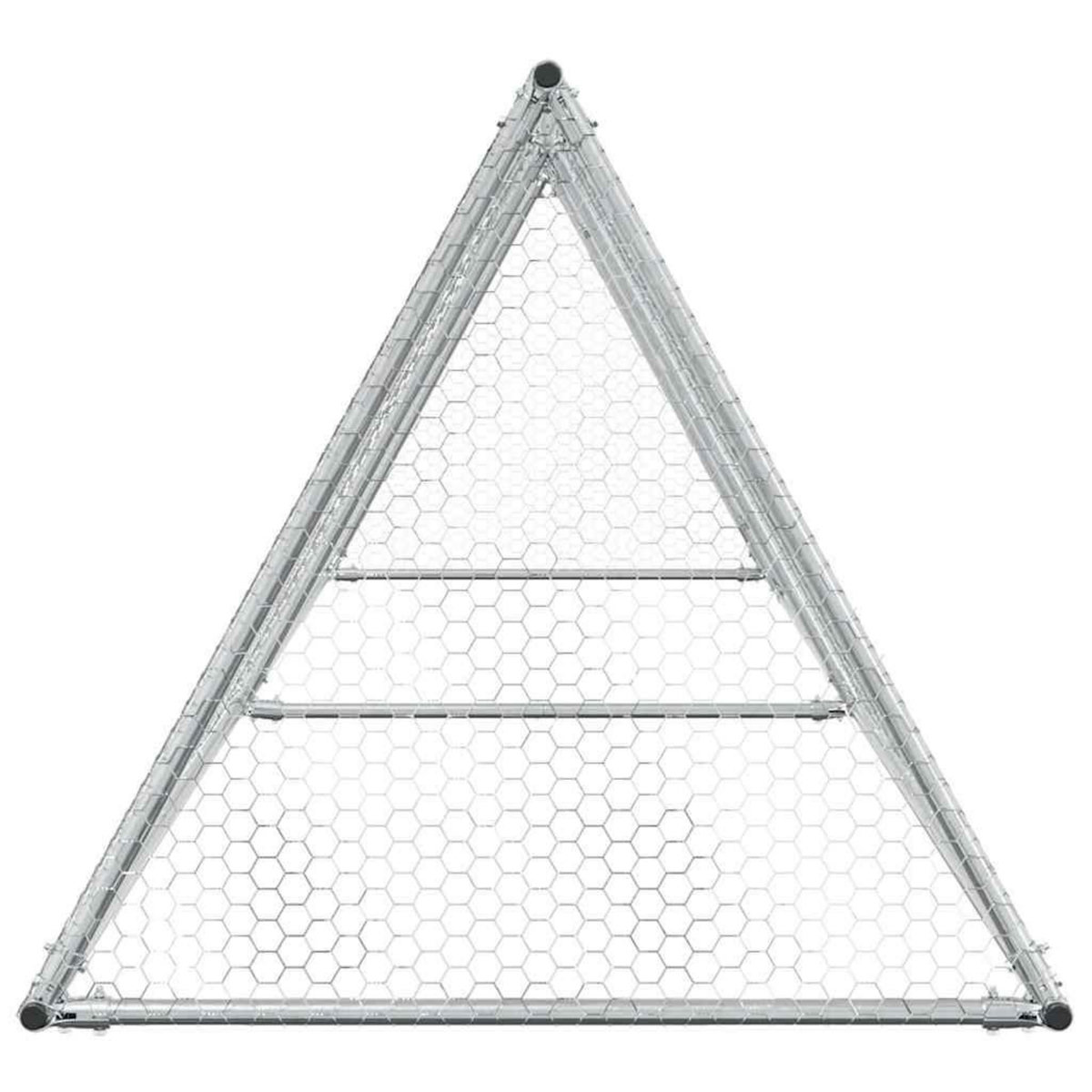 VIDAXL Cage pour poules argente 400x105x91 cm acier galvanise