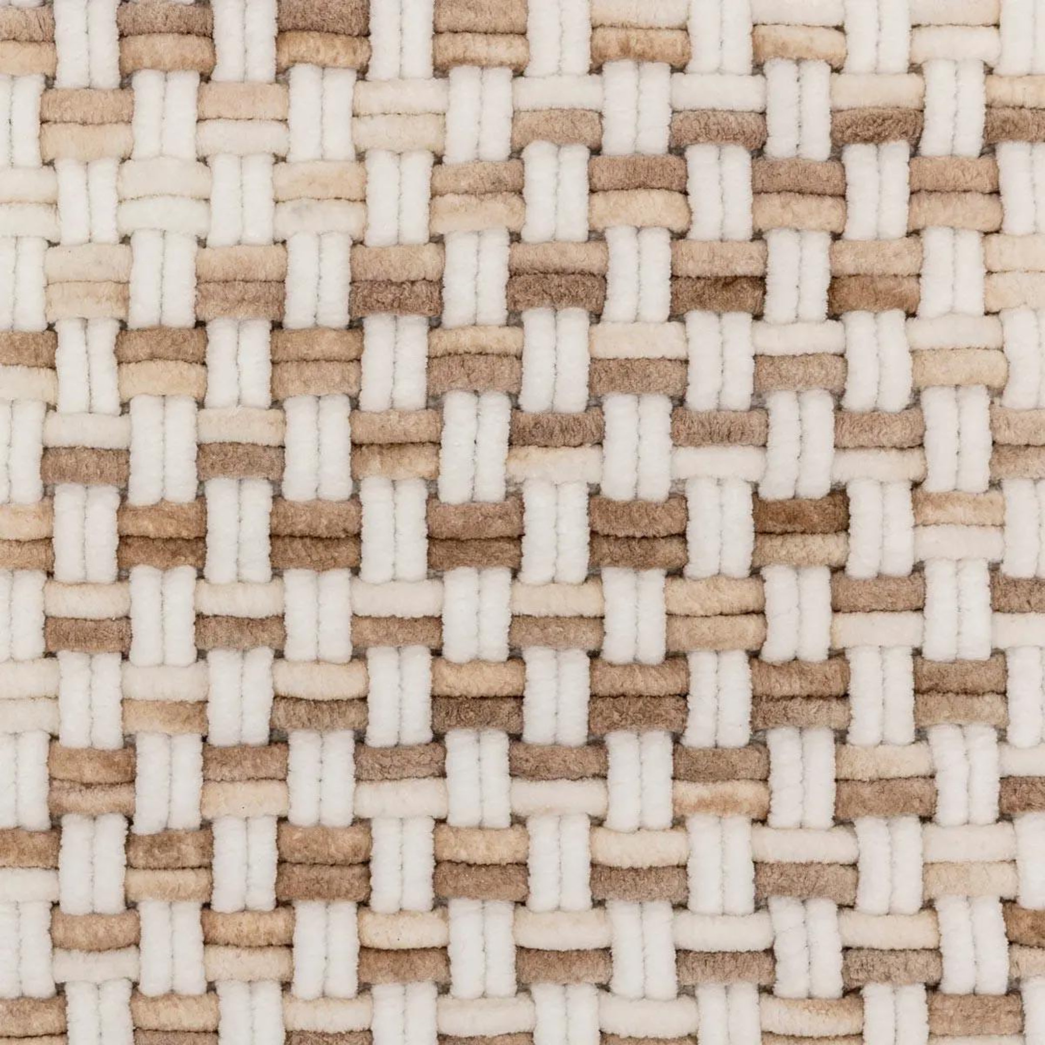 Voir la diapositive 3 : FIVE Tapis de bain tressé en coton  dégradé  50x75cm taupe