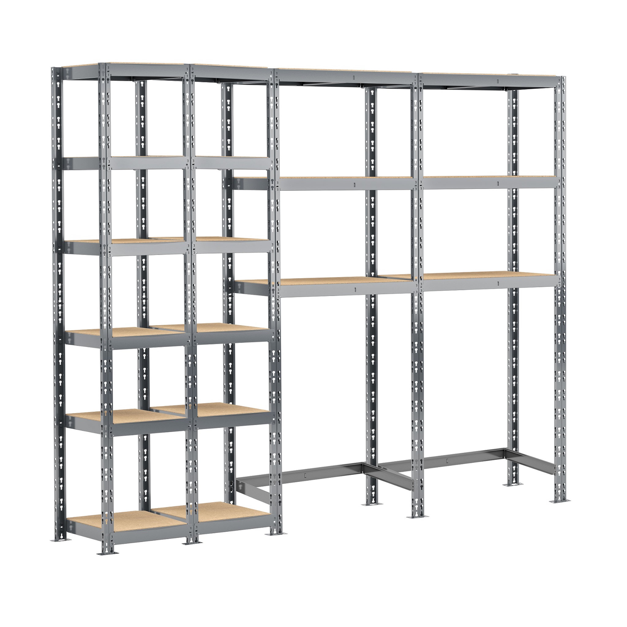 Voir la diapositive 1 : Concept rangement de garage MODULÖ STORAGE SYSTEME EXTENSION 4 étagères 18 plateaux longueur 240 cm