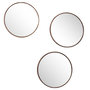 Voir la diapositive 1 : The Home Deco Factory Lot de 3 miroirs diam 26cm effet bois