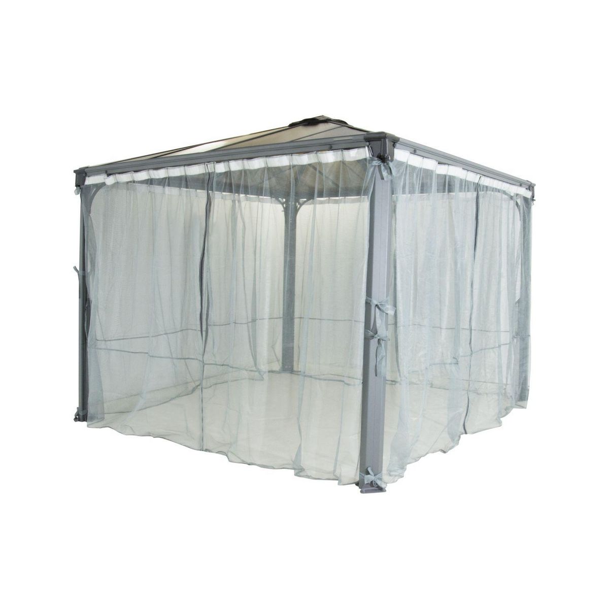 CHALET&JARDIN Lot de 2 moustiquaires pour tonnelle de jardin blanc