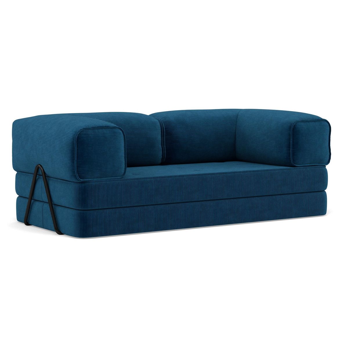 LISA DESIGN Poppy - canapé 3 places convertible en velours côtelé