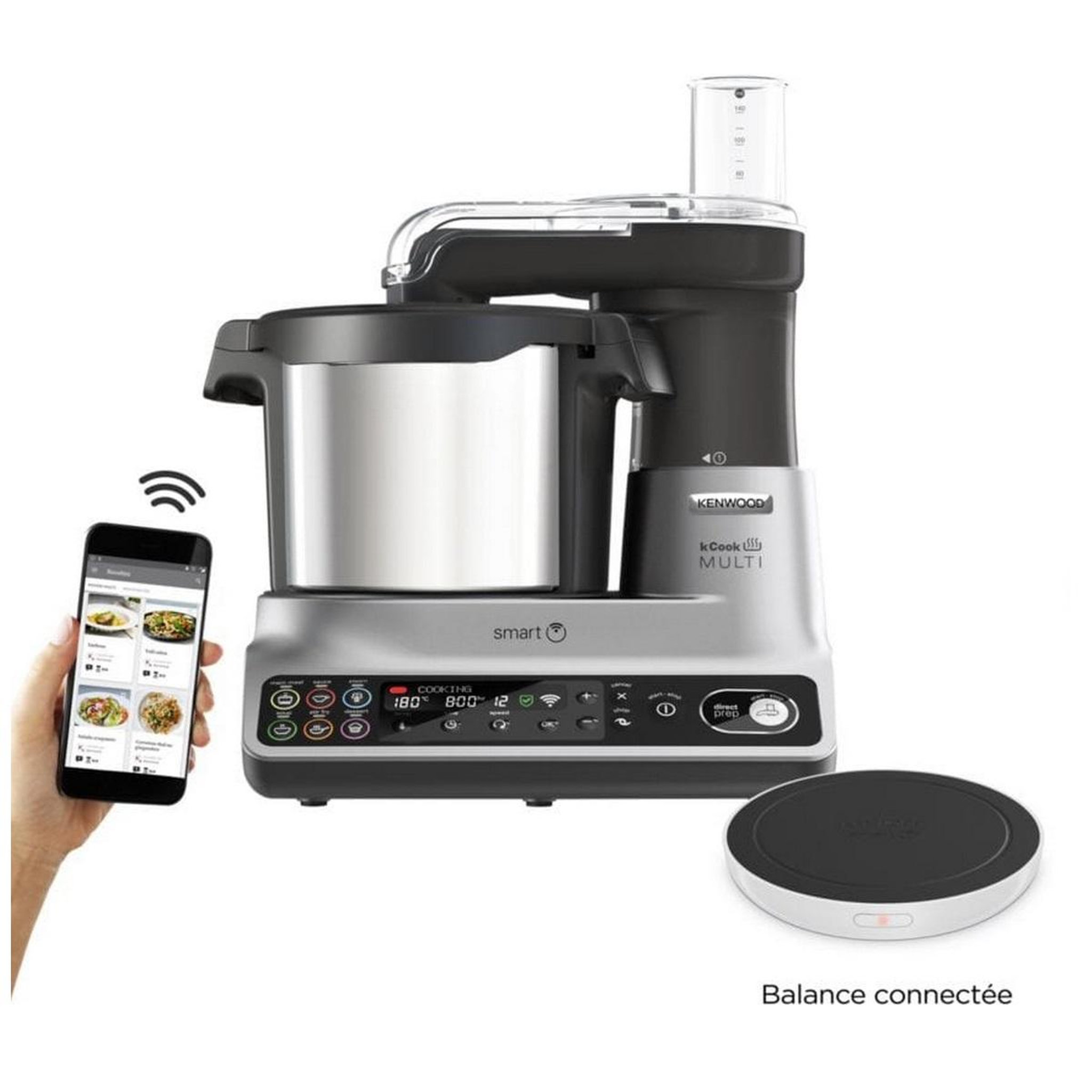 Voir la diapositive 3 : KENWOOD Robot cuiseur multifonctions 4,5l avec balance gris/noir - CCL455SI-1