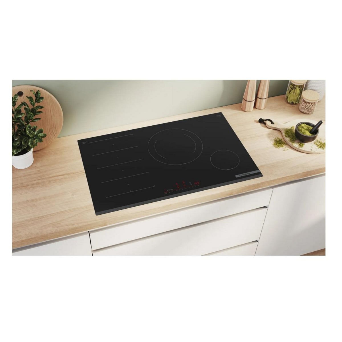 BOSCH Table de cuisson induction 80cm 4 feux 7400w noir - PXE831HC1E