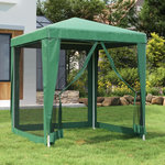 VIDAXL Tente de fete avec 4 parois laterales en maille Vert 2x2 m PEHD