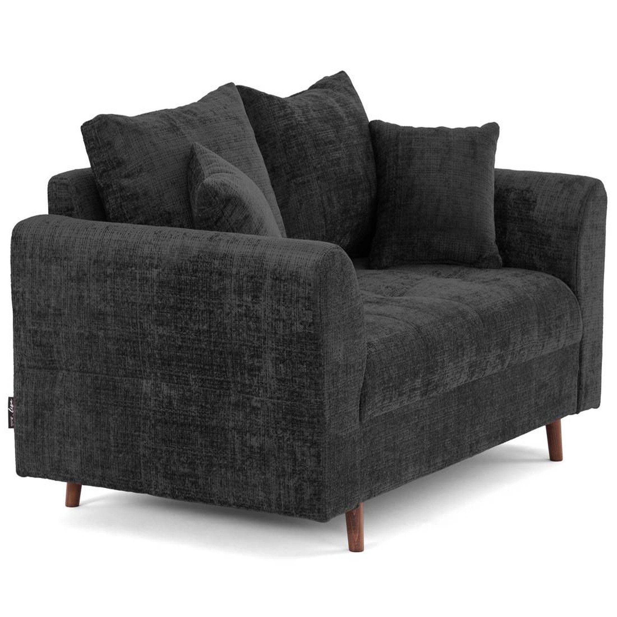 Voir la diapositive 4 : LISA DESIGN Rune - canapé droit 2 places en velours texturé