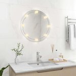 VIDAXL Miroir mural avec lampes LED Rond Verre