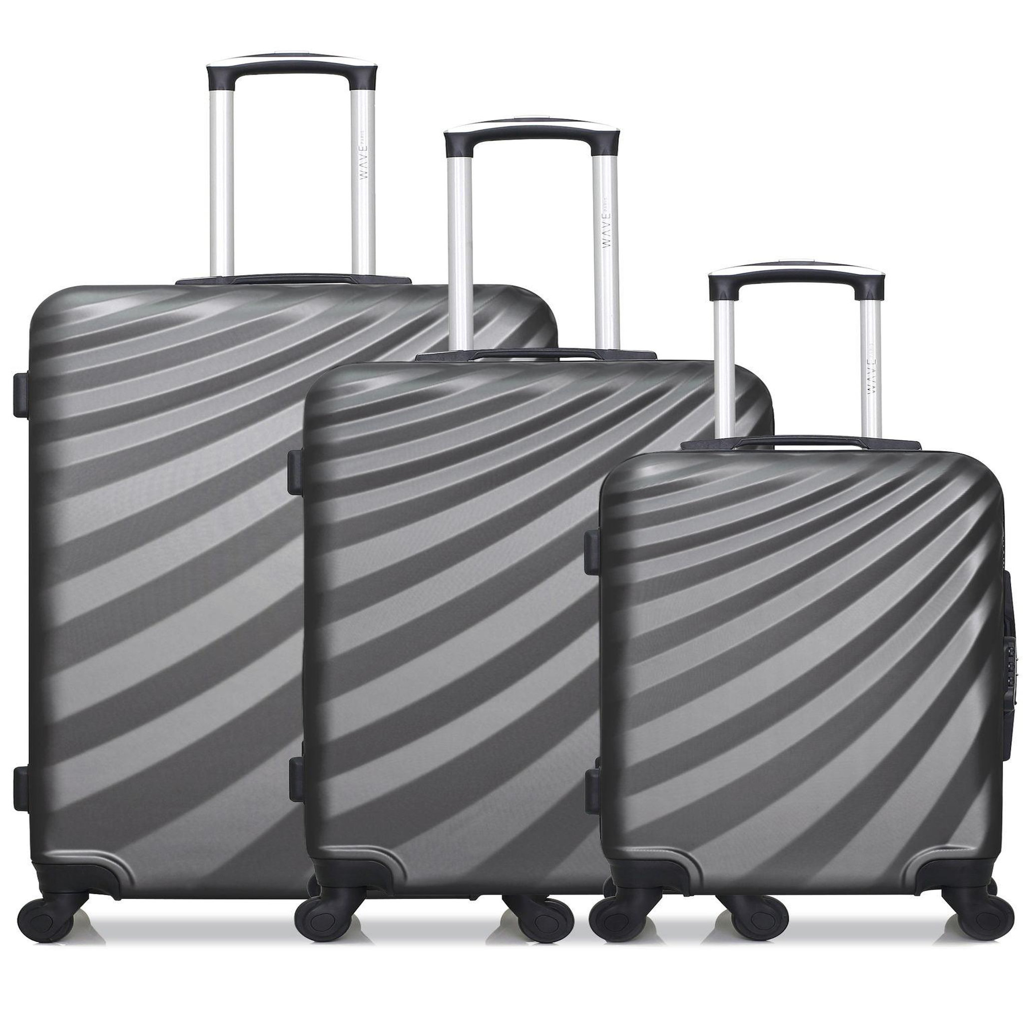WAVE PARIS Wave paris - lot de 3 - valise grand format, valise weekend et valise cabine danube
