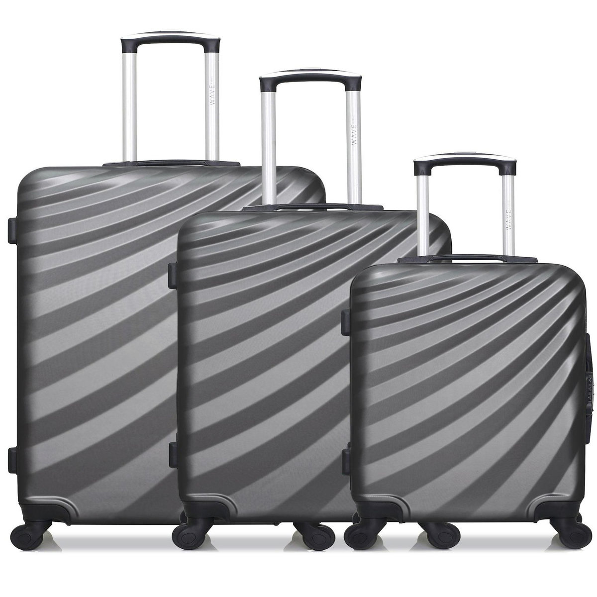 WAVE PARIS WAVE PARIS - Lot de 3 - Valise grand format, valise weekend et valise cabine DANUBE