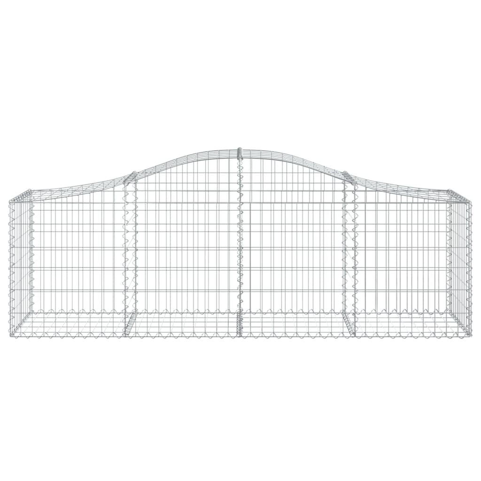 Voir la diapositive 3 : VIDAXL Panier de gabions arque 200x50x60/80 cm Fer galvanise