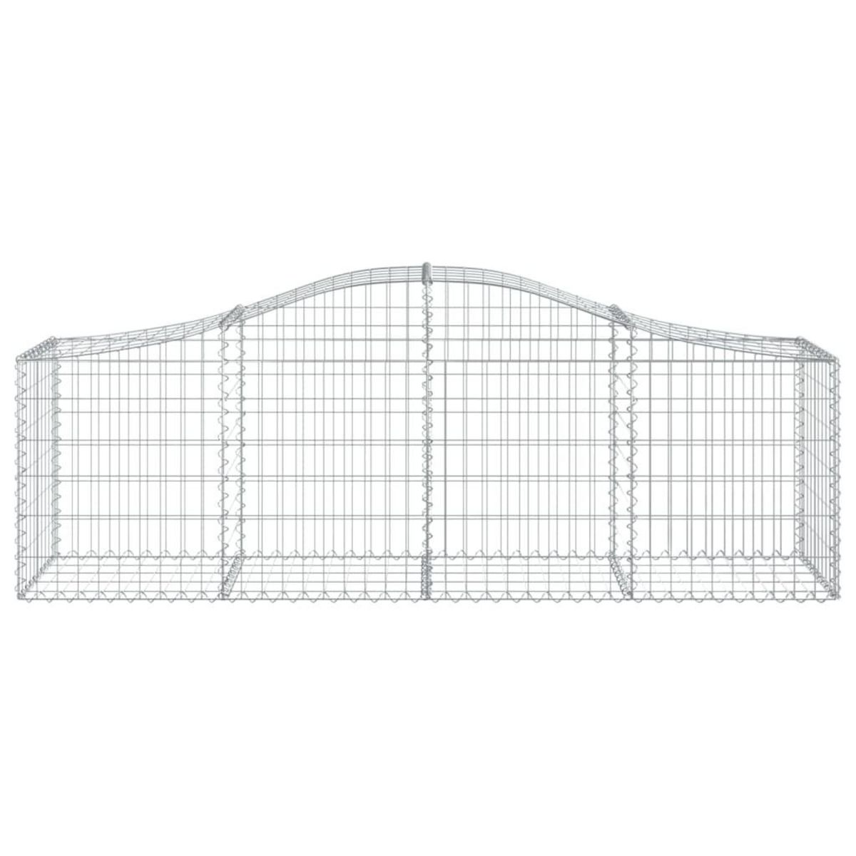 VIDAXL Panier de gabions arque 200x50x60/80 cm Fer galvanise