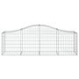 Voir la diapositive 3 : VIDAXL Panier de gabions arque 200x50x60/80 cm Fer galvanise