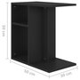Voir la diapositive 6 : VIDAXL Table d'appoint Noir 50x30x50 cm Bois d'ingenierie