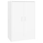 Voir la diapositive 2 : VIDAXL Armoire a chaussures Blanc 60x35x92 cm Bois d'ingenierie
