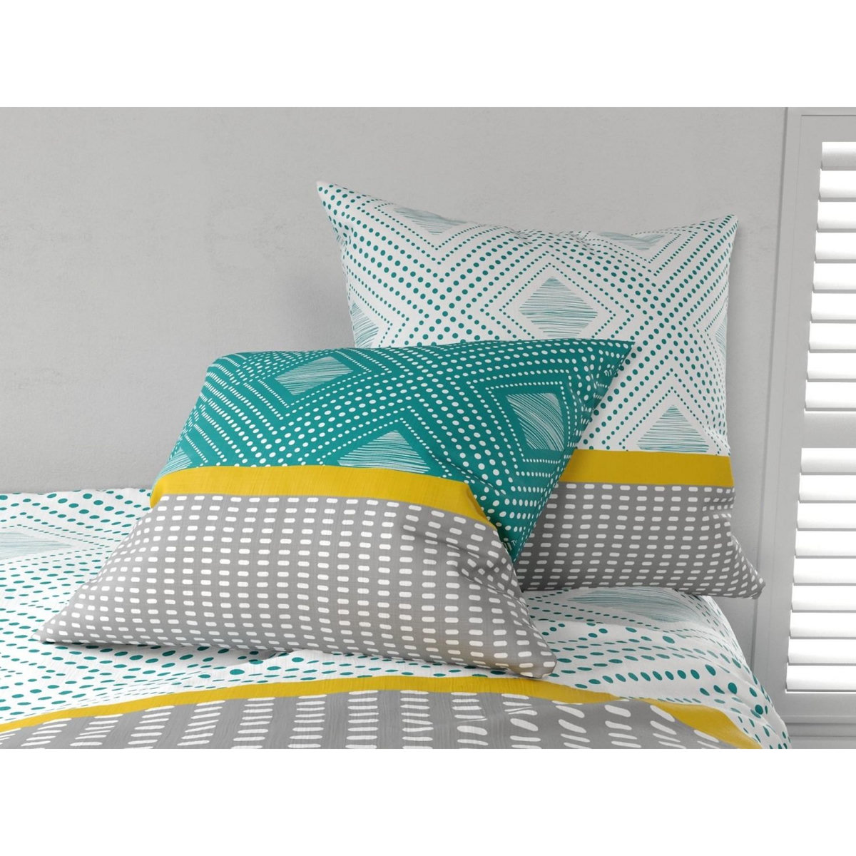 ATELIER DU COTON Parure housse de couette 100% coton 57fils -aurah