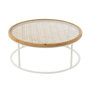 Voir la diapositive 2 : Paris Prix Table Basse en Bois  Mati  90cm Naturel & Blanc