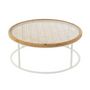 Voir la diapositive 2 : Paris Prix Table Basse en Bois  Mati  90cm Naturel & Blanc