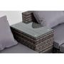 Voir la diapositive 6 : CONCEPT USINE Salon de jardin 4 places en résine tressée gris MOANA