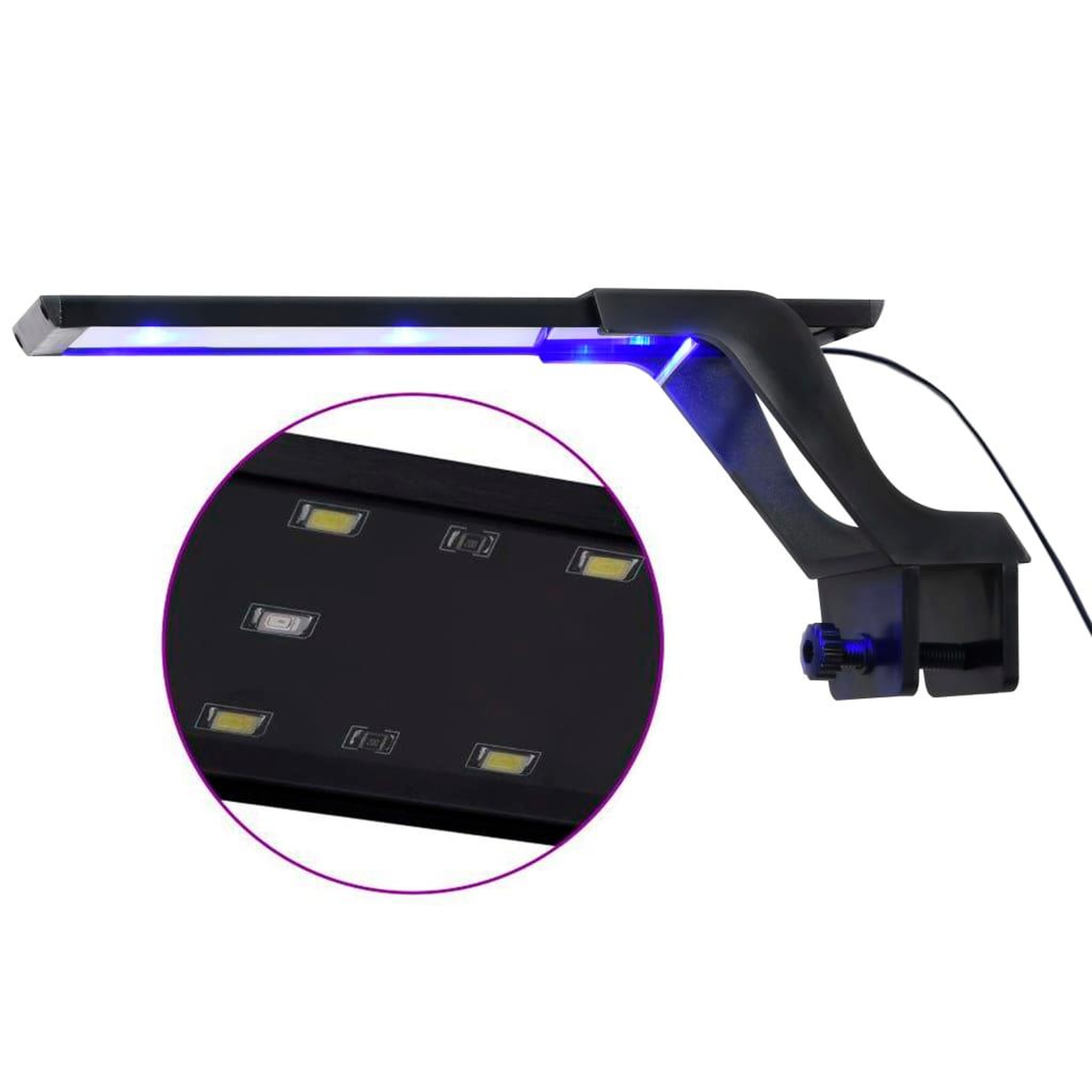 Voir la diapositive 2 : VIDAXL Lampe a LED d'aquarium avec pince 25-45 cm Bleu et blanc