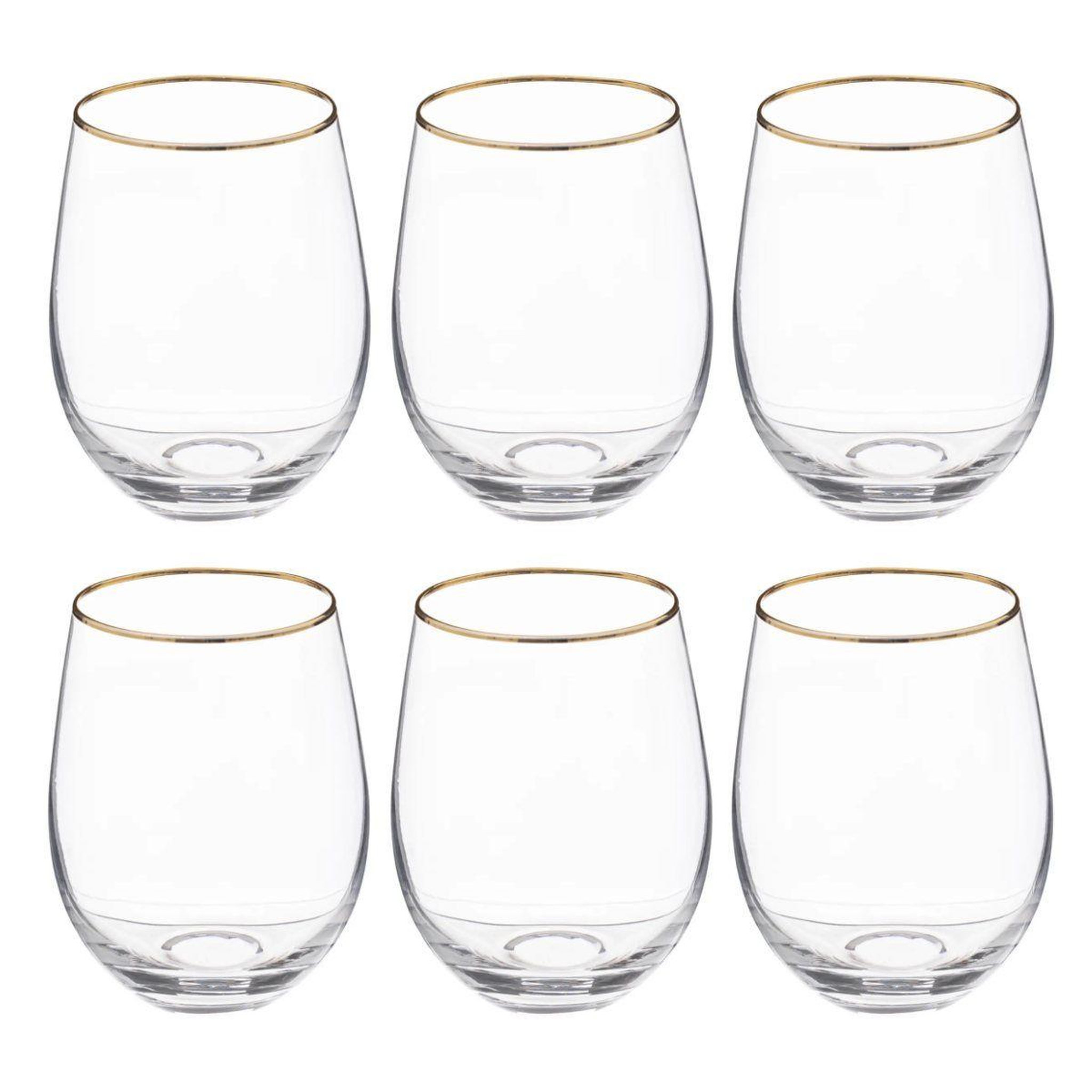 Voir la diapositive 1 : SECRET DE GOURMET Lot de 6 verre à eau  ava  54cl transparent
