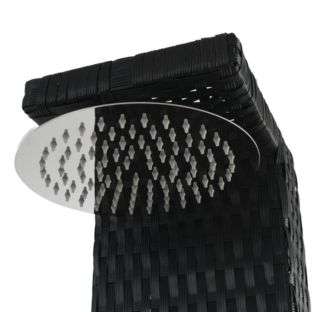 VIDAXL Douche de jardin resine tressee WPC