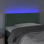 VIDAXL Tete de lit a LED Vert fonce 100x5x78/88 cm Velours