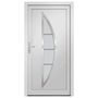 Voir la diapositive 3 : VIDAXL Porte d'entree Blanc 108x200 cm PVC