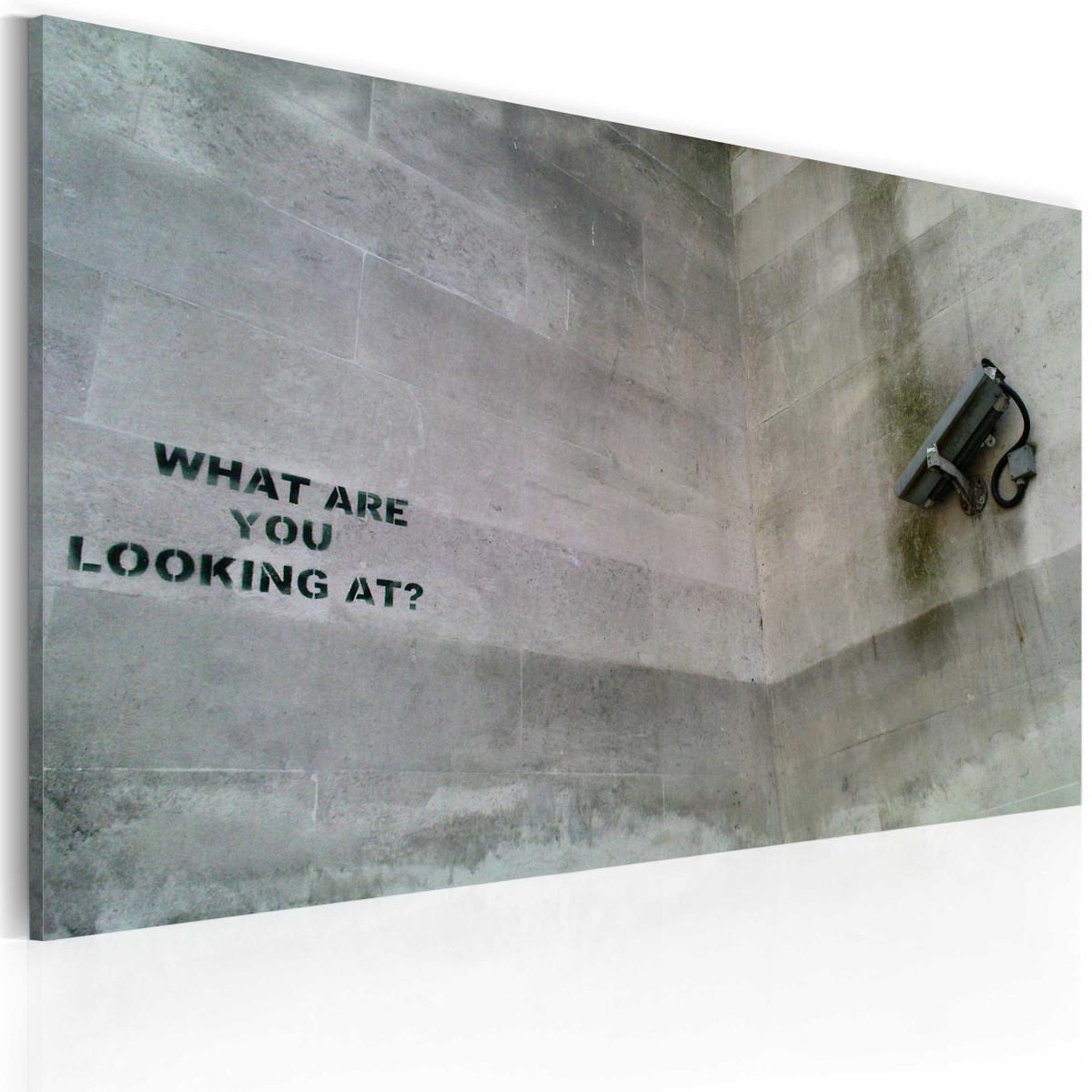 Paris Prix Tableau  qu'est ce que tu regardes - banksy  40x60cm