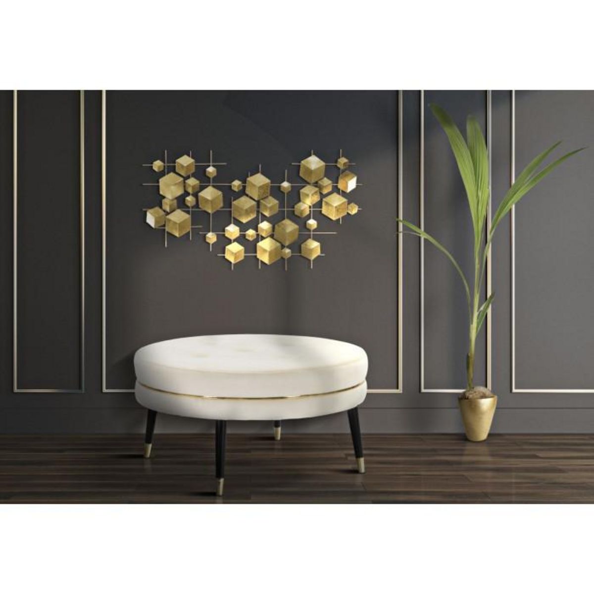 Paris Prix Décoration Murale en Métal  Abstract  90cm Or