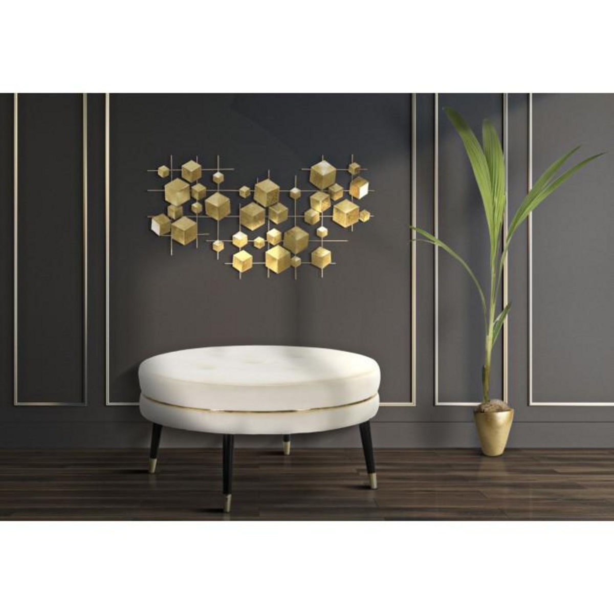 Paris Prix Décoration Murale en Métal  Abstract  90cm Or