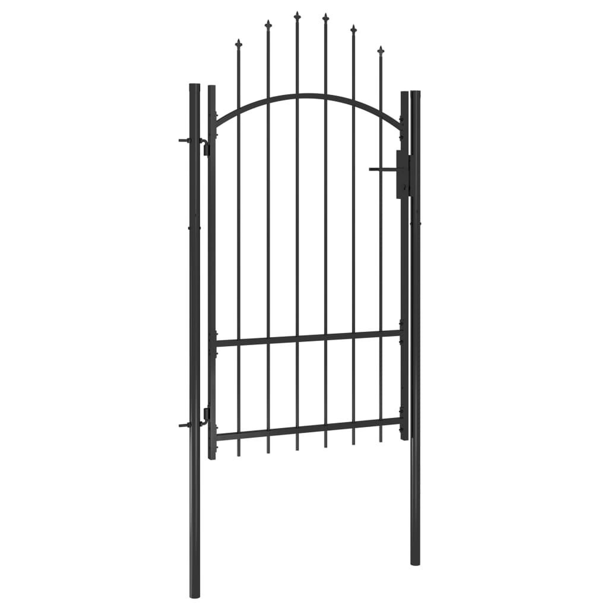 Voir la diapositive 2 : VIDAXL Portail de jardin Acier 1x2,2 m Noir